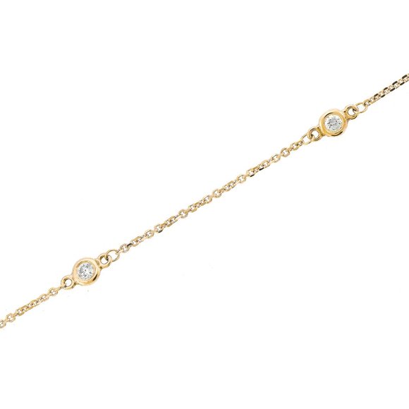 0.45 Ct. tw. Round Diamonds By The Yard Necklace 14K Gold - Picture 9 of 10